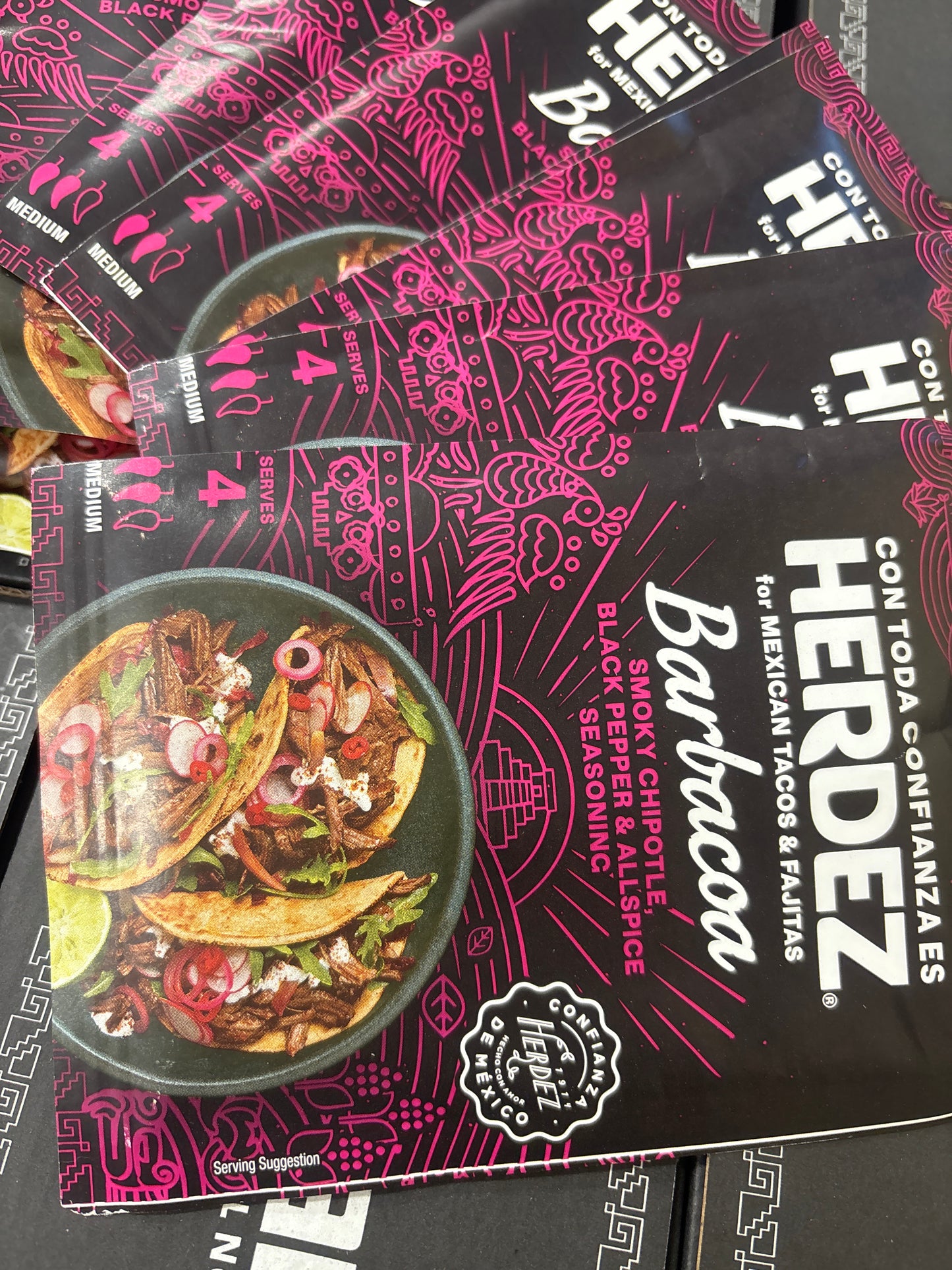 HERDEZ Barbacoa Seasoning / Smokey Chipotle, Black Pepper & All Spice Seasoning / 25g Pack