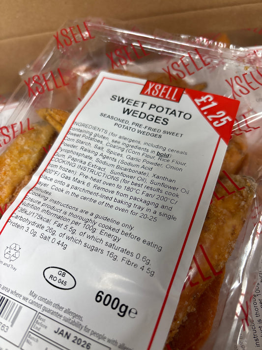 Sweet Potato Wedges / 600g Pack
