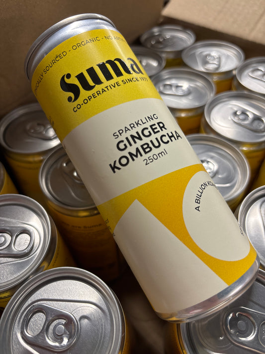 Suma Organic Kombucha Sparkling Ginger / 250ml Can