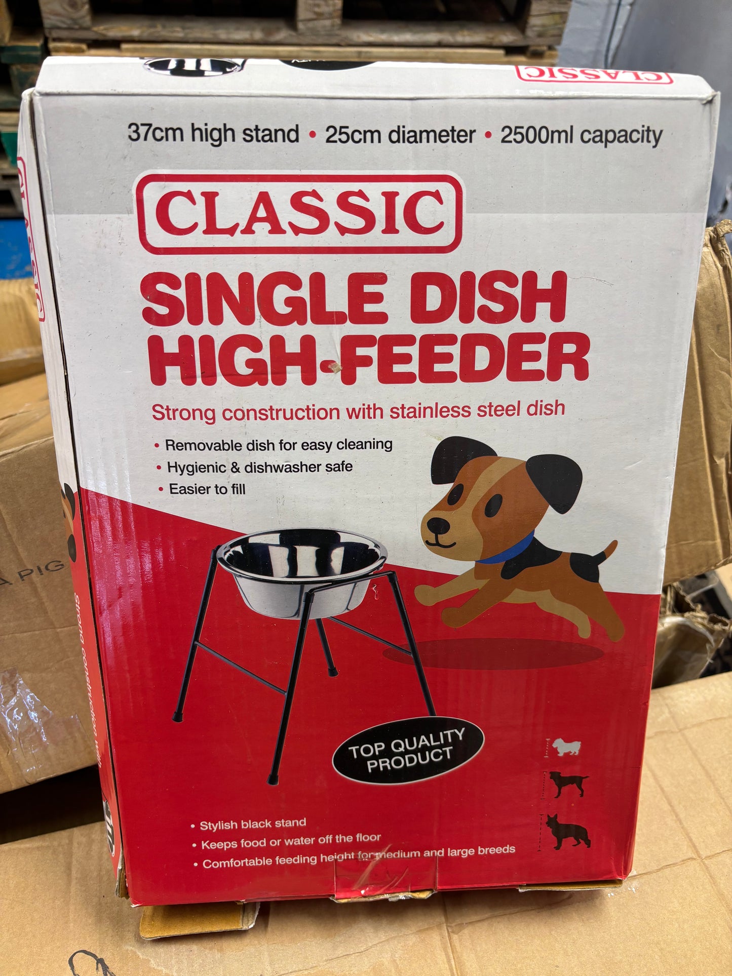 Classic High Dog Bowl Stand & Dish 1x2.5L / RRP £21.00