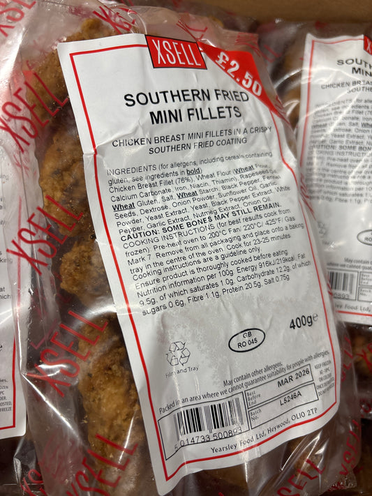 Southern Fried Mini Fillets / 400g Pack