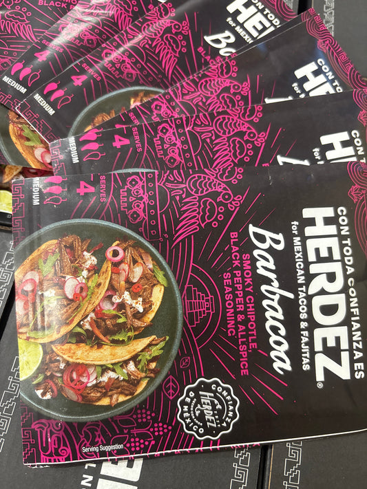 HERDEZ Barbacoa Seasoning / Smokey Chipotle, Black Pepper & All Spice Seasoning / 25g Pack