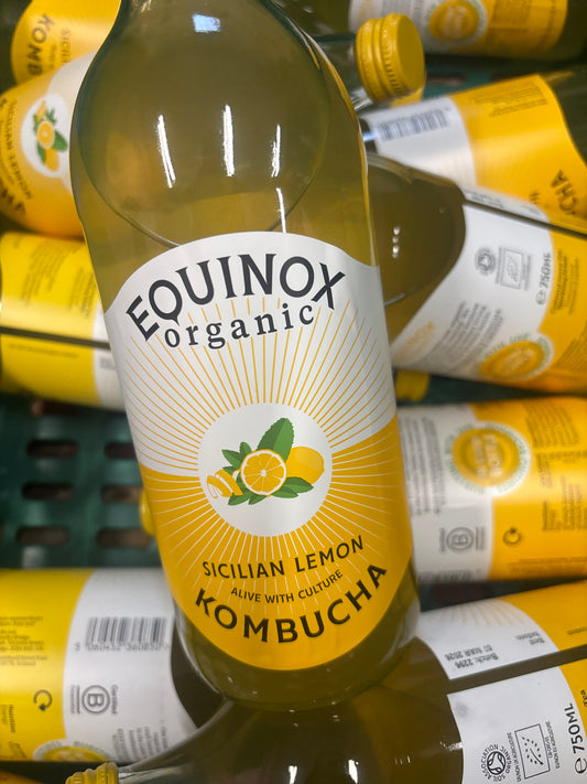 Equinox Organic Sicilian Lemon Kombucha / 750ml Bottle