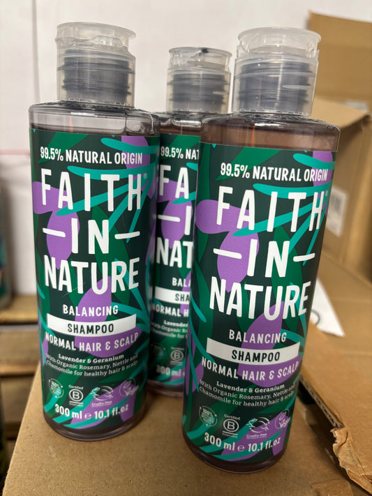 300ml Lavender & Geranium Balancing Shampoo / Faith in Nature