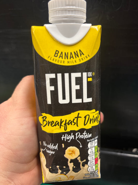 FUEL10K Banana Flavour Milk Drink / 330ml Carton