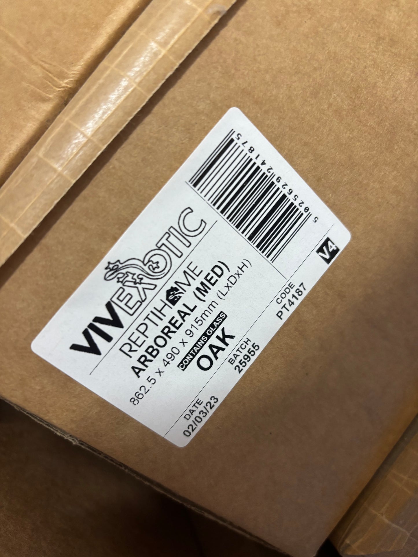 VIVEXOTIC ARBOREAL VIVARIUM - MEDIUM OAK 86 X 49 X 91.5CM / RRP £250+