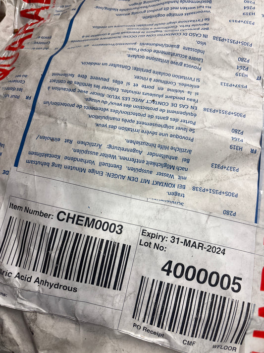 25KG Bag Citric Acid Anhydrous