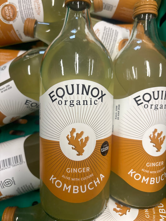 Equinox Organic Ginger Kombucha / 750ml Bottle