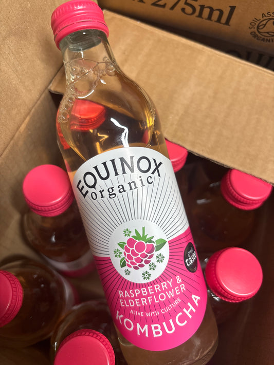 Equinox Organic Raspberry & Elderflower Kombucha / 275ml Bottle