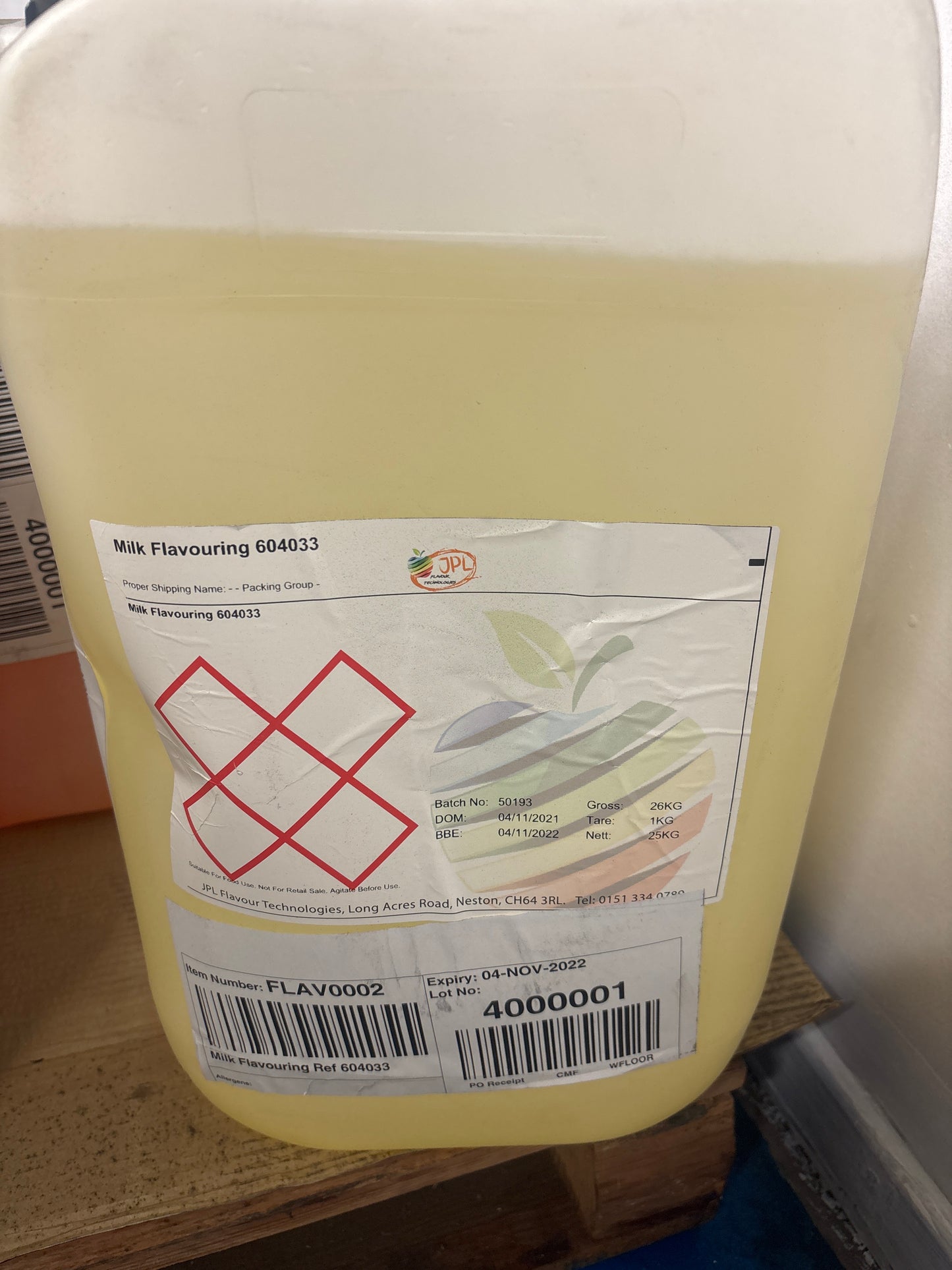 Milk Flavouring 604033 / 25KG