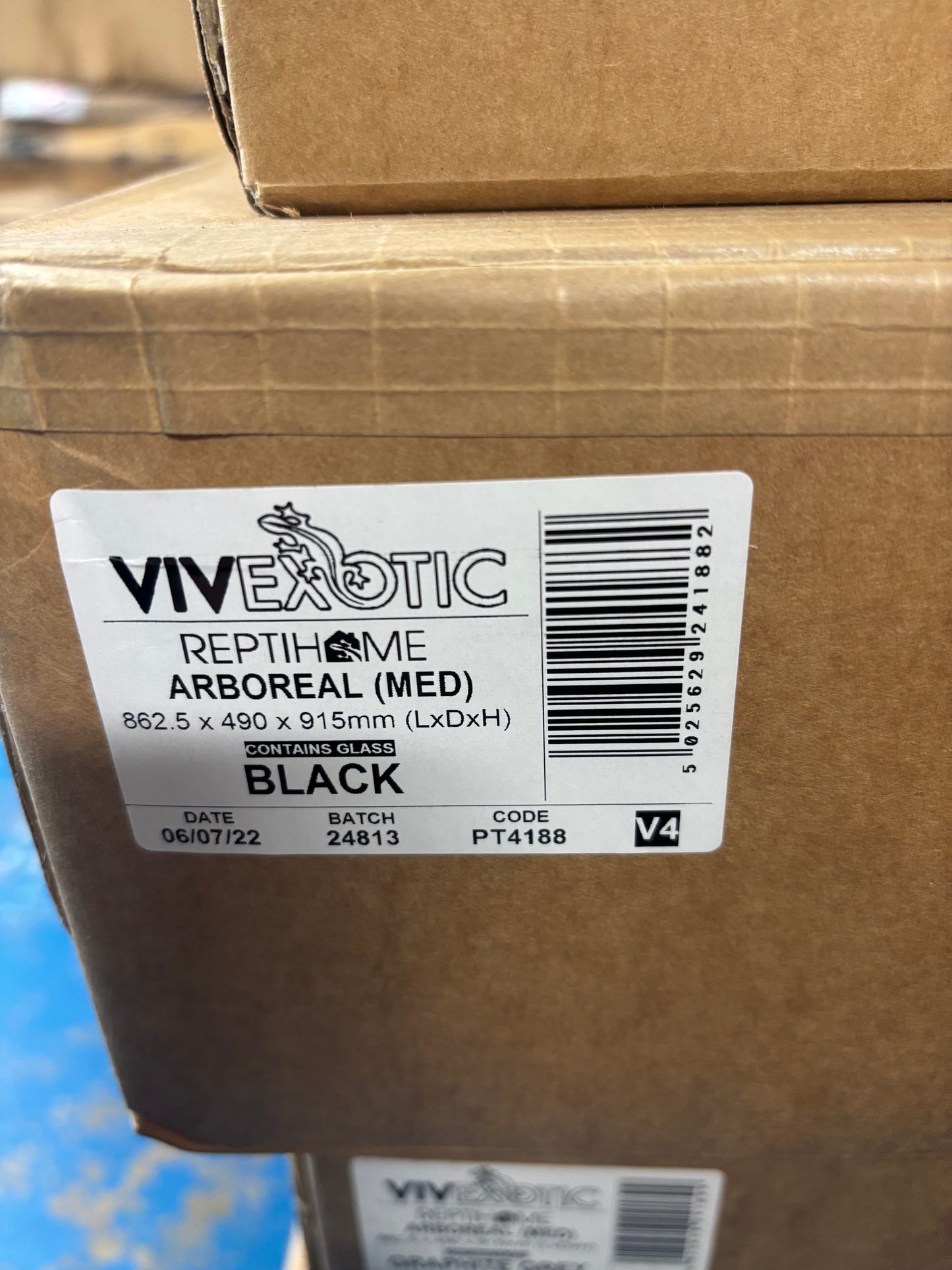 VIVEXOTIC ARBOREAL VIVARIUM - MEDIUM BLACK 86 X 49 X 91.5CM / RRP £250+