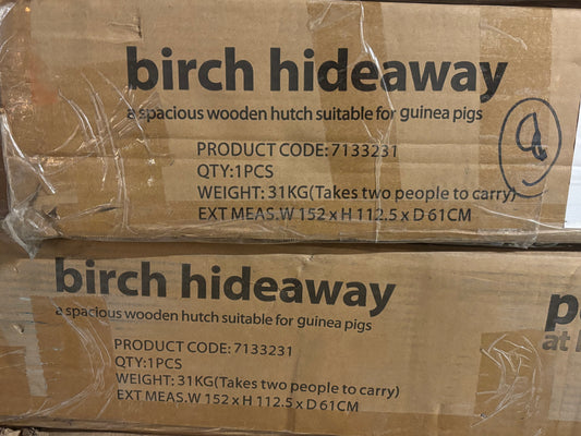 Rabbit Hutch / Flat Packed / Birch