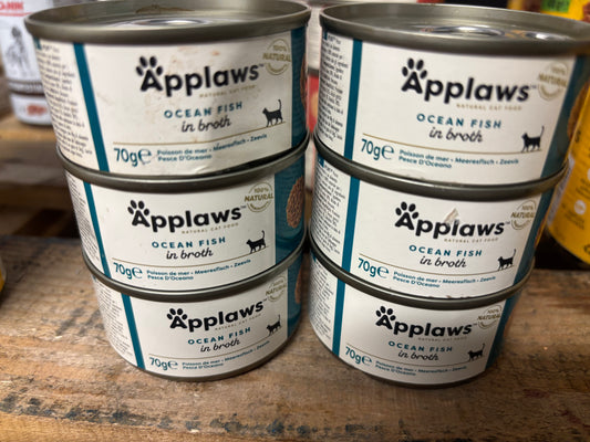 Applaws Adult Cat Cans Ocean Fish in Broth 70g
