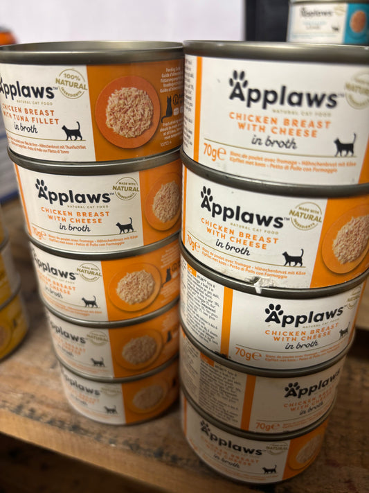 Applaws Adult Cat Cans Chicken Breast with Cheese in Broth 70g