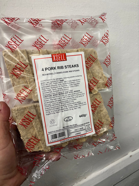 4x Pork Rib Steaks / 440g Pack (REFSP)