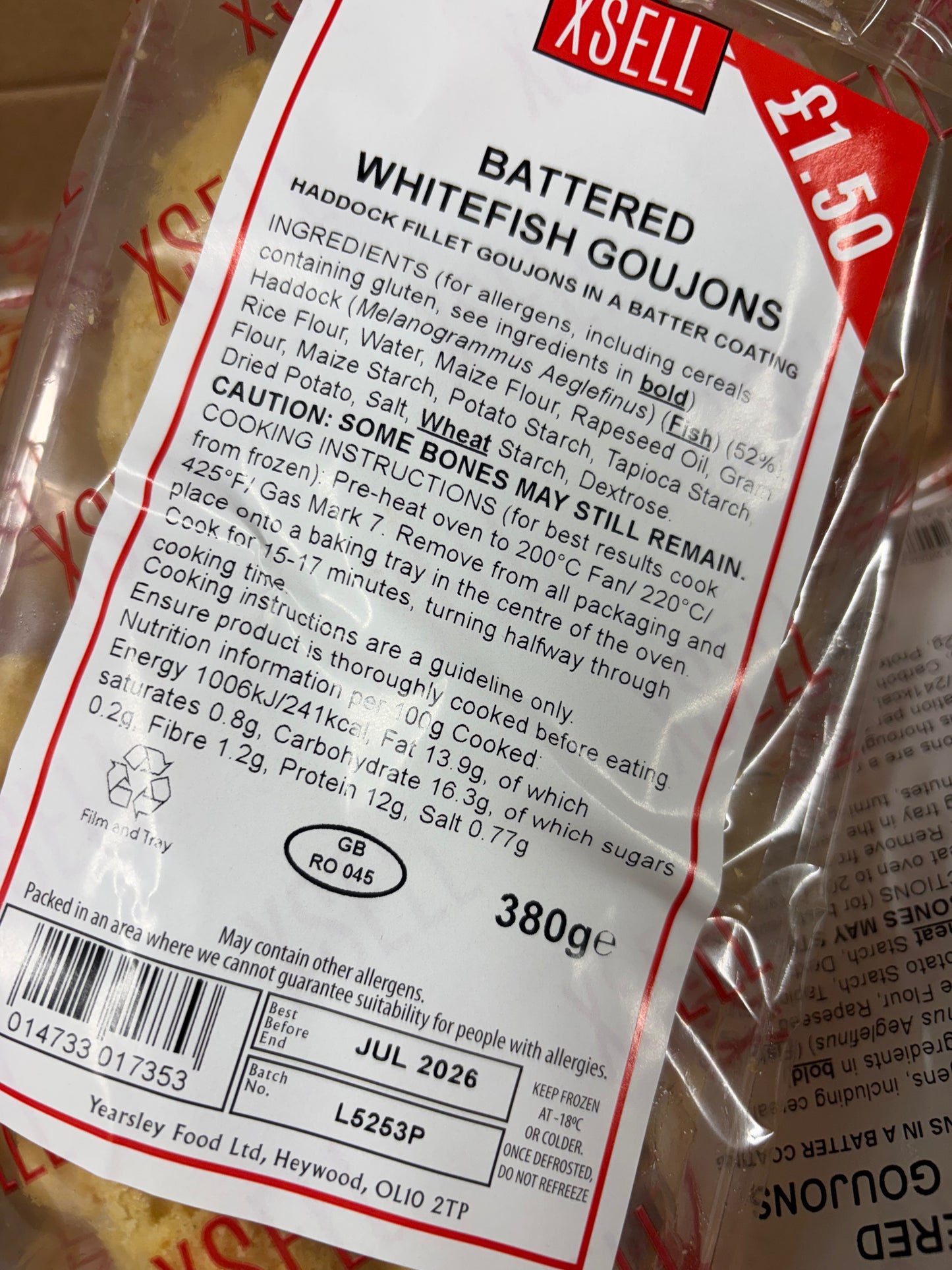 Battered Whitefish Goujons / 380g