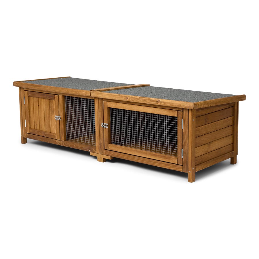 1 Storey Wooden Guinea Pig Hutch 5ft Natural