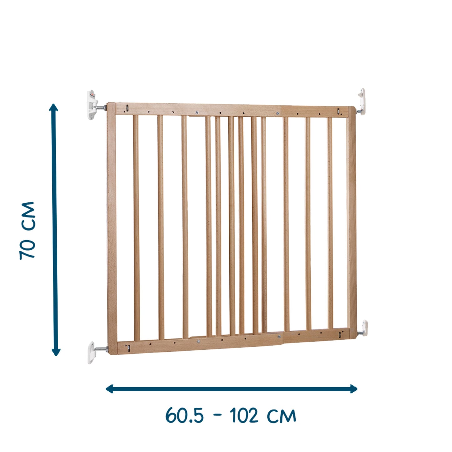 Scandinavian Pet Design Extending FSC Beechwood Dog Gate 60.5-102cm